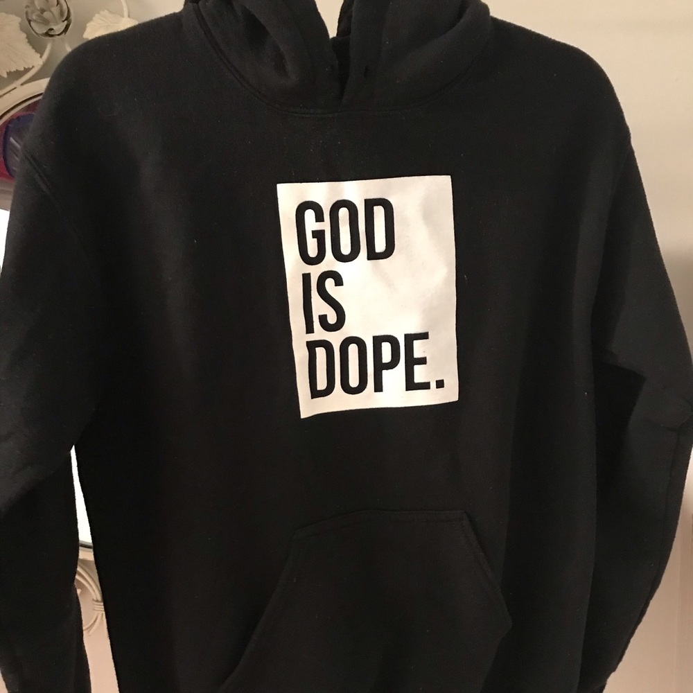 God is Dope hoodie sweater black Jesus